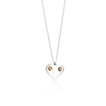 Load image into Gallery viewer, Whole Heartedly - Silver &amp; Gold Heart Pendant Necklace - SOON SPACE
